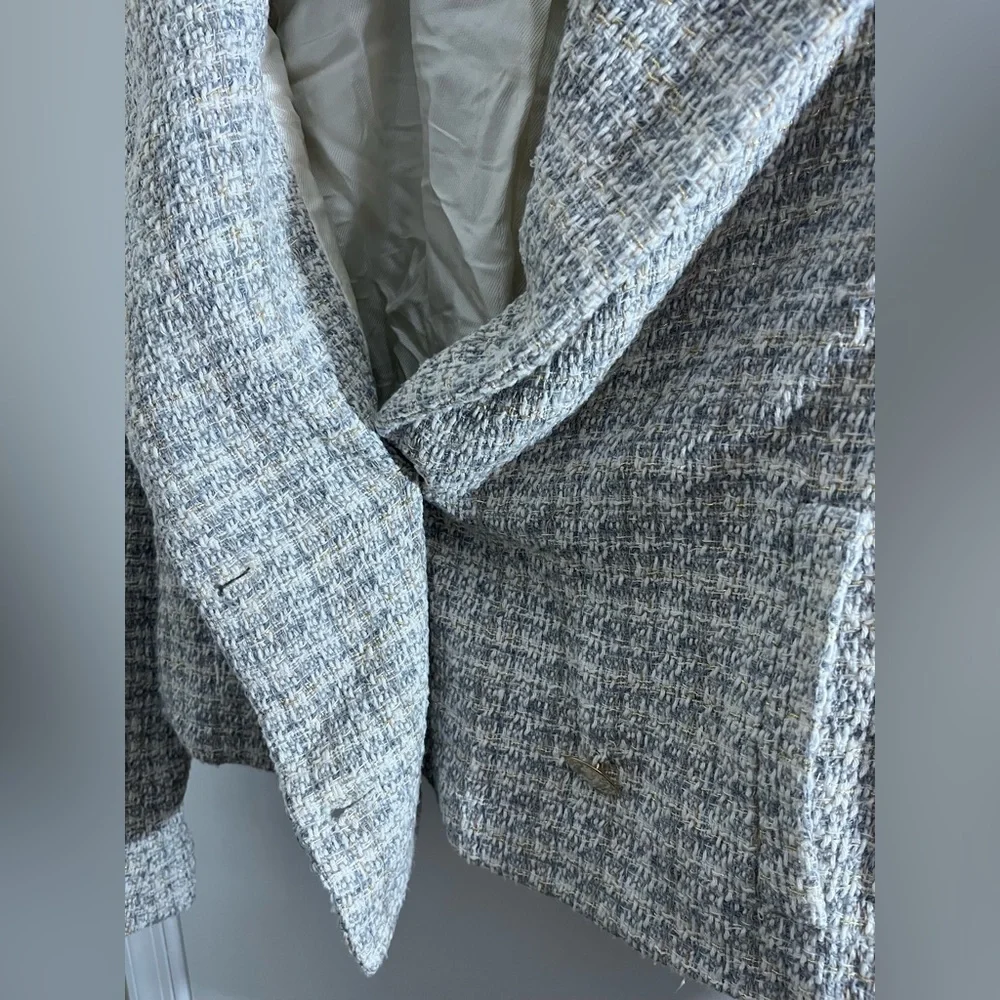 Zara Women's Classic Tweed Blazer - Picture 9 of 13